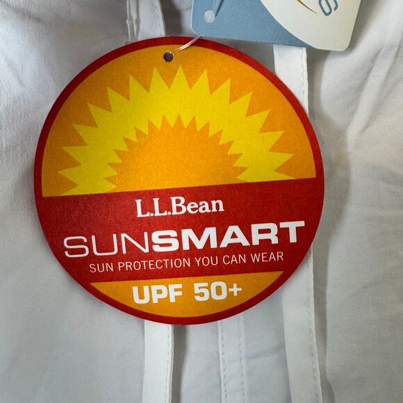 NWT L.L.Bean Shorts Women’s White UPF 50 Casual Coastal Athletic Sun Protection - Picture 8 of 13
